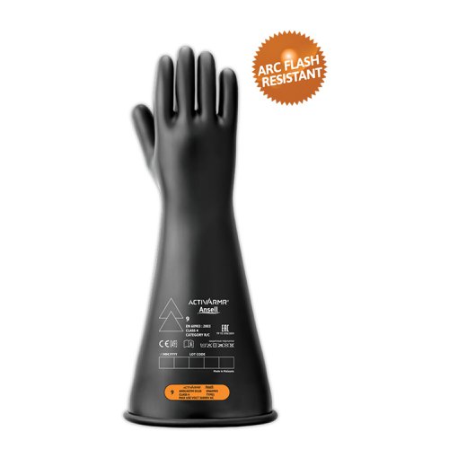 High Voltage Electr Insulating Glove (Class 4) 18” Sz 09 L