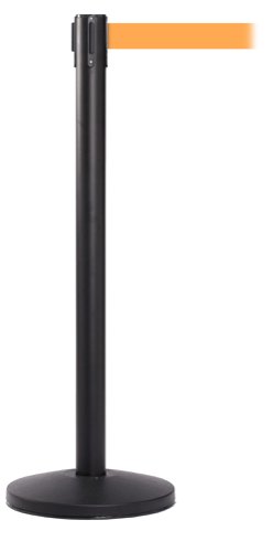 QM550BKOR Beeswift Retractable Barrier Black / Orange