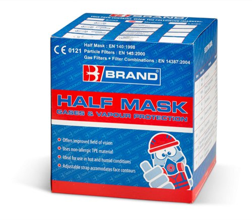 BSW04781 Beeswift B-Brand Twin Filter Half Mask Grey Medium