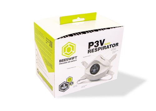 Ffp3 Valved Cup Mask [Pack 5] Beeswift