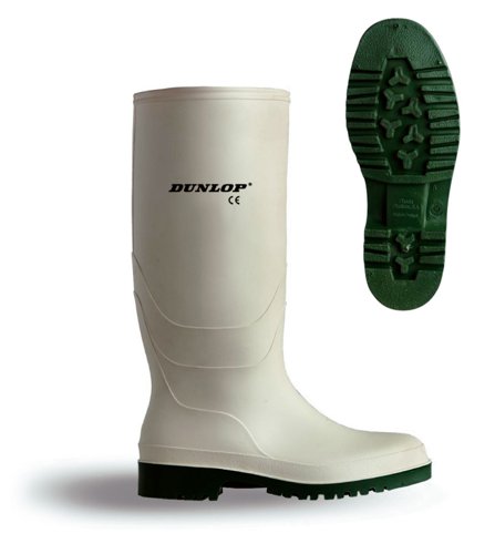Dunlop Pricemastor PVC Non-Safety Wellington Boot White Size 03