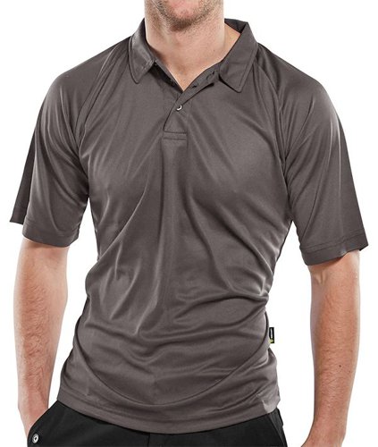 Beeswift B-Cool Wicking Polo Shirt Grey Xl