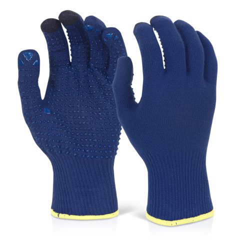 Beeswift Touch Screen Knitted Glove Blue Large Blue XL (Box of 10)