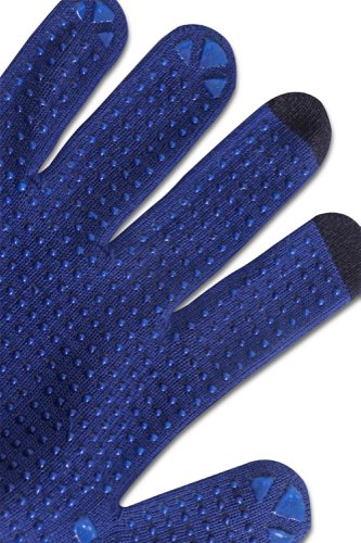 Beeswift Touch Screen Knitted Gloves Polyester/Cotton (Pack of 10) Blue XL