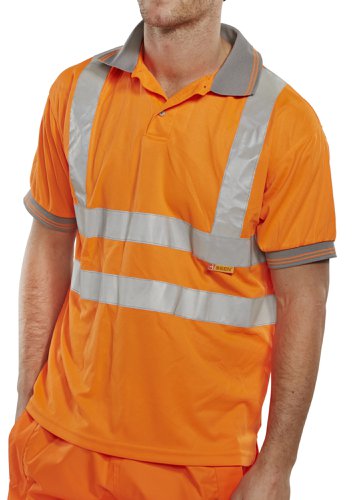 Beeswift Polo Shirt Short Sleeved Orange XL