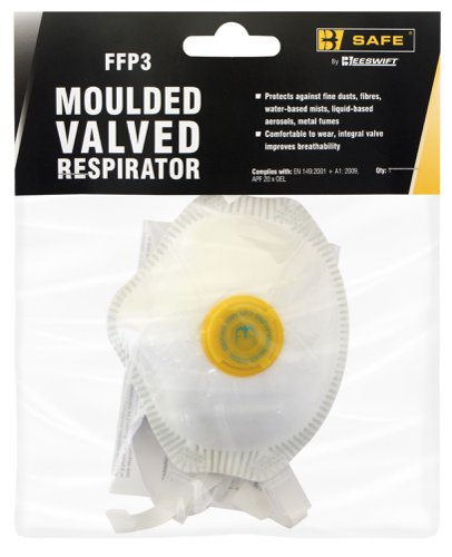 Beeswift B-Safe FFP3 Moulded Valved Cup Respirator 