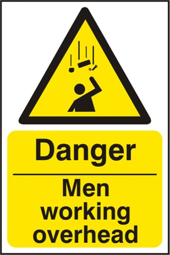 Beeswift B-Safe Danger Men Working Overhead Sign 