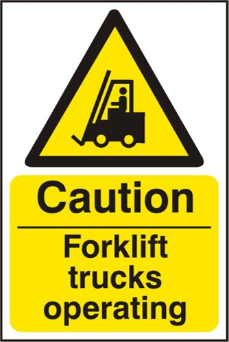 Beeswift B-Safe Caution Forklift Trucks Operating Sign 