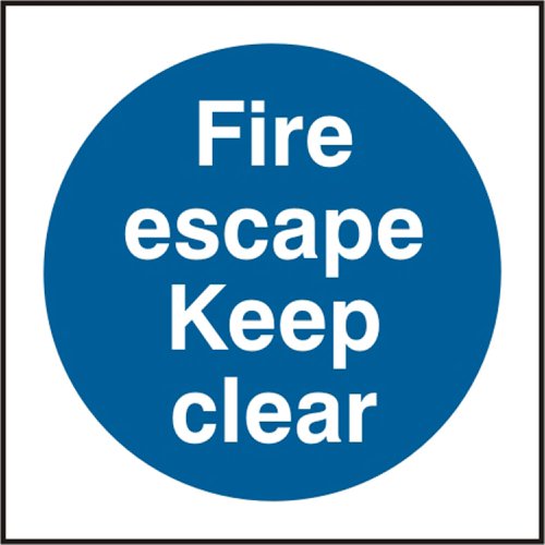 Beeswift B-Safe Fire Escape Keep Clear Sign 