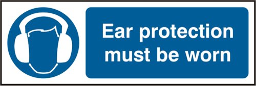 Beeswift B-Safe Ear Protection Must Be Worn Sign 