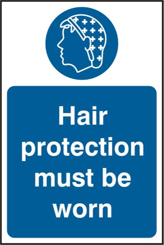 Beeswift B-Safe Hair Protection Must Be Worn Sign 