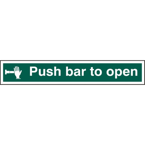 Beeswift B-Safe Push Bar To Open Sign 
