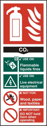 Beeswift B-Safe Fire Extinguisher Co2 Sign 