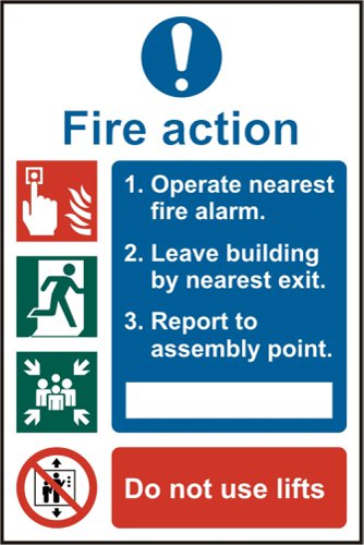 Beeswift B-Safe Fire Action Procedure Sign Pack 5