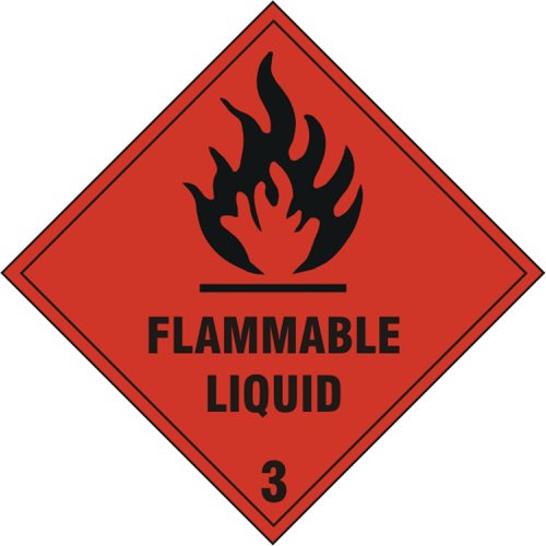 Beeswift B-Safe Flammable Liquid Sign Self-Adhesive Vinyl 200 x 200mm (Pack of 5)