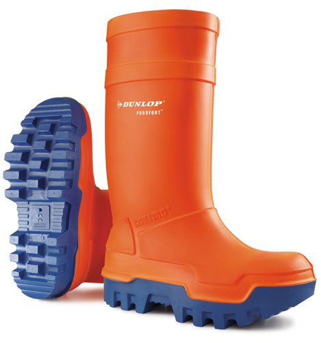 Dunlop Purofort Thermo+ Full Safety Wellington Orange 10
