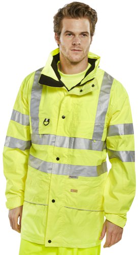Beeswift Carnoustie High Visibility Jacket with Detachable Hood