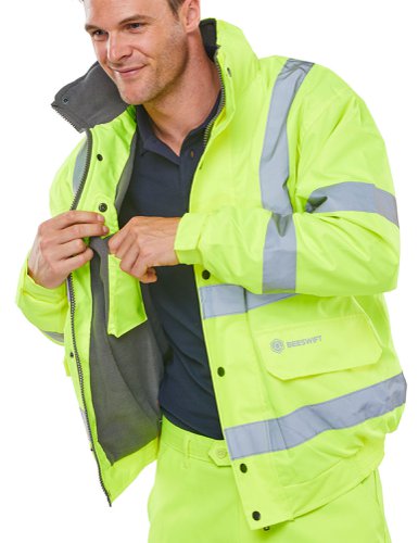 Beeswift B-Seen High Visibility Bomber Jacket Fleece Lined