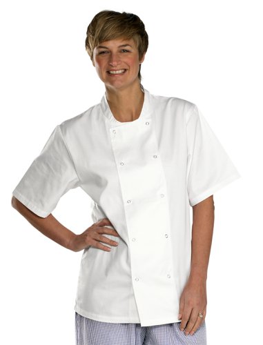 Beeswift Chefs Jacket Short Sleeve White XL