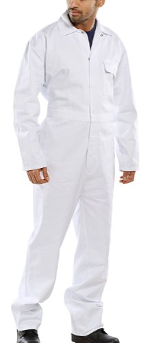 Beeswift Cotton Drill Boilersuit White 34