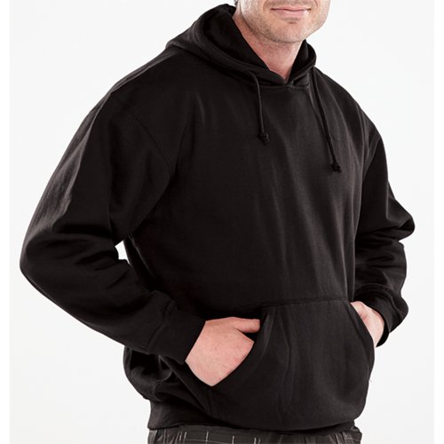 PolyCotton Hooded Sweatshirt Black XXL