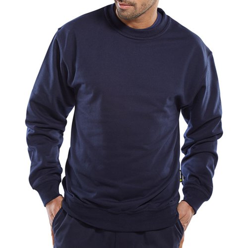 Beeswift Polycotton Sweatshirt Navy Blue Xxs