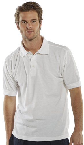 Beeswift Click Short Sleeve Polo Shirt White L