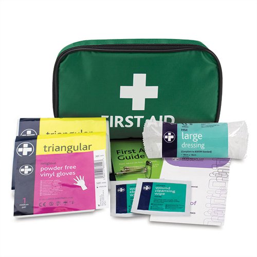 Click Medical ESSENTIALS HSE 1 PERSON KIT IN GREEN POUCH