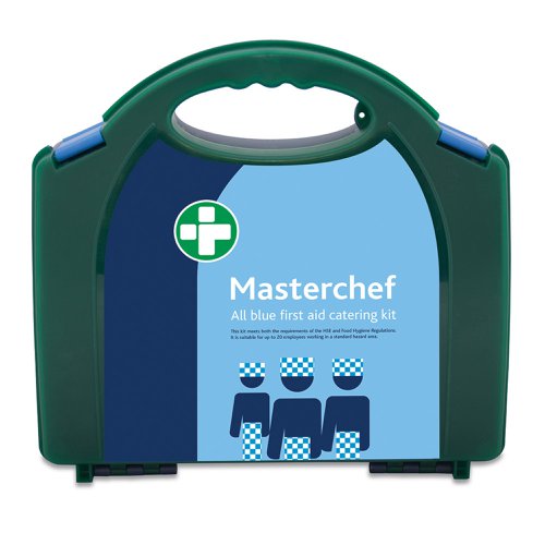 Masterchef 20 Person All Blue Catering Kit In Aura Box Green 550X320X355mm