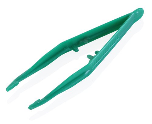 Click Medical Tweezers Plastic Green (Pack of 10) 