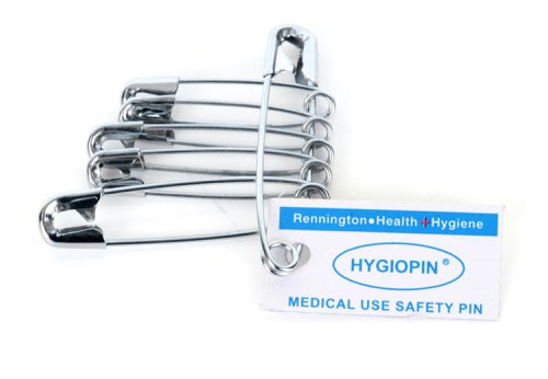 CM0469 | Silver Safety Pins Assorted Sizes A first aid box essential item - ideal for securing bandages and dressings etc. Supplied in pack of 6 assorted pins.