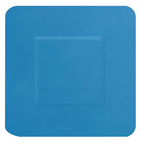 CM0505 | Using high stretch material with a low allergy latex free acrylic adhesive and our unique electromagnetic foil patch enables you to have protection and detection in the food catering and handling workplace. Square plasters give protection to a wide range of minor injuries. Supplied in a box of 100 plasters. Size: 38 x 38mm