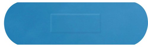 Hygio Detectable Senior Strip Plasters 100 Blue  (Box of 100)