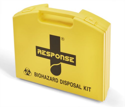 CM0635 | Our range of Body Fluid Spill kits and Sharps handling kits are designed to enable any worker to deal with the problems of body fluids such as blood and vomit and the problem of discarded needles and syringes. These kits are easy to use and address all the issues that are caused by cross contamination and infections caused by Bio Hazards. The HSE guidance on 'Blood - borne viruses in the workplace' (leaflet INDG342) and there is a provision under COSHH that employers have a legal duty to assess the risk of cross infection for employees and others affected by your work. Carrying a Click Medical spill or sharps handling kit, will help meet these requirements and increase the confidence of employees, knowing that you as the employer are dealing with the risk attached to biohazards and their control. Supplied in a large protective carrying case, this kit contains:, 5 x CM 0620 Single Application Clean UP Pack, 1 x CM0625 Trigger Disinfectant Spray, 1 x CM0630 100gms Super Absorbent Powder This larger kit designed for medium risk areas for body fluid spills, with extra powder and disinfectant to help with a major clean up.