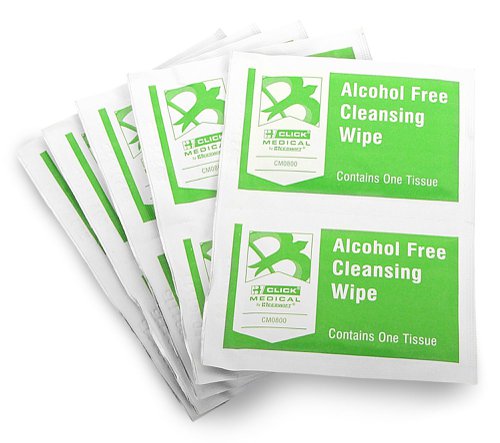 CM0801 Click Medical Alcohol Free Wipes Pk 10  (Box of 10)