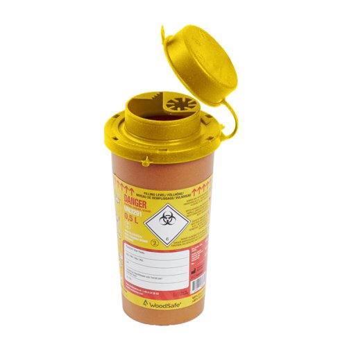 Woodsafe Sharps Bin 0.5 Ltr