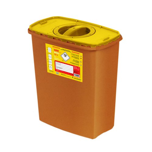 Woodsafe Sharps Bin Lid And Screw Fit Cap 12 Ltr