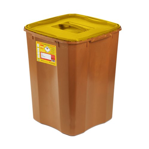 Woodsafe Sharps Bin Full Lid 50 Ltr