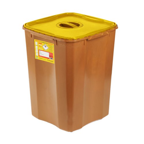 Woodsafe Sharps Bin Lid And Screw Fit Cap 50 Ltr