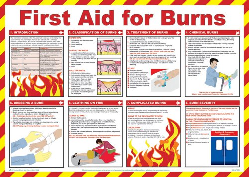 Click Medical First Aid For Burns Poster 