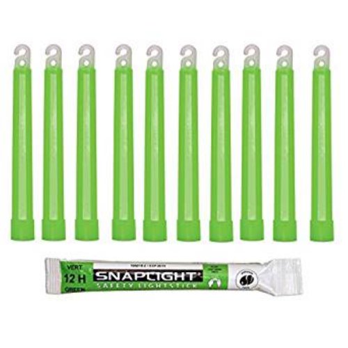 Cyalume 12Hr Snaplight Green Safety Light Stick 15cm (Pack Of 10)