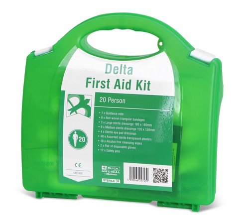 Click Medical Delta Hse 1-20 Person First Aid Kit  First Aid Kits CM1802