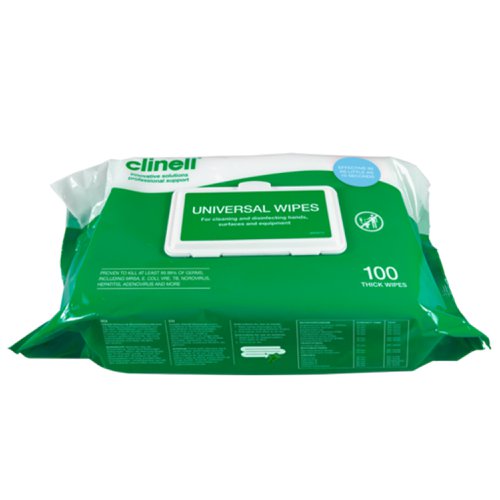 Clinell Clinell Universal Wipes Pack 100