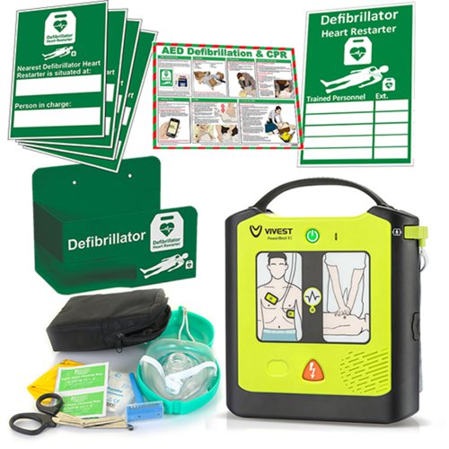Vivest Power Beat Semi-Auto Defibrillator Indoor Bundle