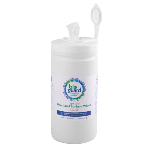 Bioguard Alcohol & Surface Wipes Tub Of 240