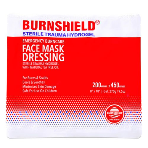 Burnshield Sterile Trauma Hydrogel Face Mask Precut