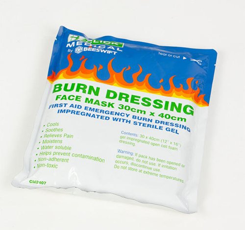 Click Medical Emergency Face Mask Burn Gel Dressing