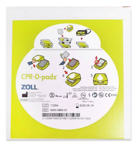 Zoll Cpr-D Padz (900-0800-01 ) (Pair) First Aid Room CM7043