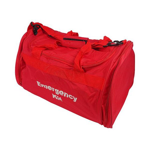 Click Medical Red Emergency Kit Bag Empty