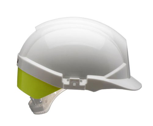 Centurion Reflex Safety Helmet White C / W Yellow Rear Flash White 